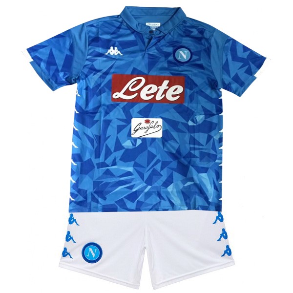 Camiseta Napoli Replica Primera Ropa Niños 2018/19 Azul Blanco